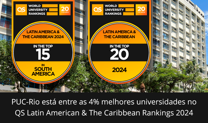 PUC-Rio está entre as 4% melhores universidades no QS Latin American & The Caribbean Rankings 2024