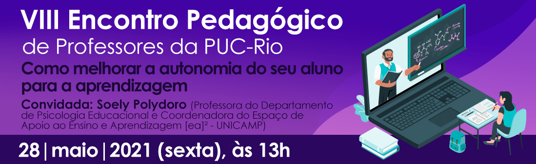 Banner do VIII Encontro Pedagógico de Professores da PUC-Rio