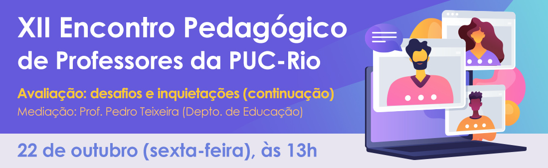 Banner do XII Encontro Pedagógico de Professores da PUC-Rio