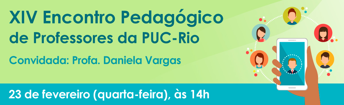 Banner do XIV Encontro Pedagógico de Professores da PUC-Rio