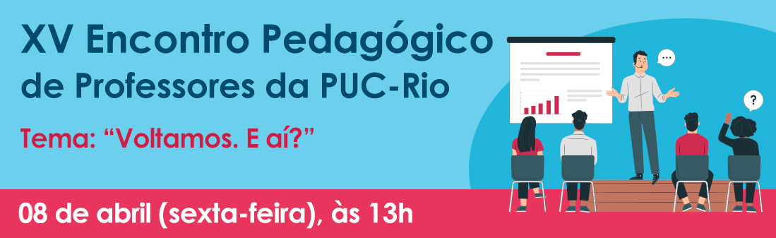 Banner do XV Encontro Pedagógico de Professores da PUC-Rio