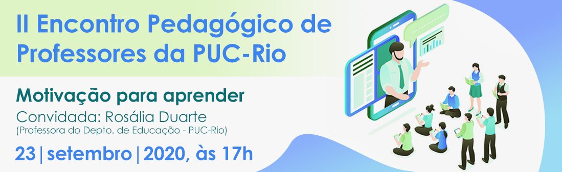 Banner do II Encontro Pedagógico de Professores da PUC-Rio