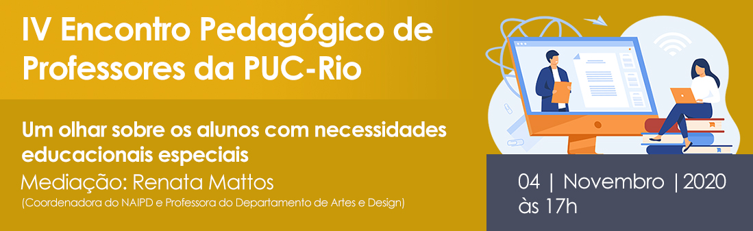 Banner do IV Encontro Pedagógico de Professores da PUC-Rio
