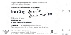 Convite Exposição: "Bruno Giorgi - Desenhos de um Escultor"