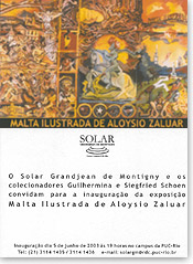 Convite da exposição "Malta Ilustrada de Aloysio Zaluar"