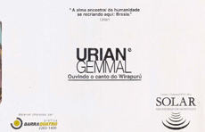 Convite da exposição "Urian e Gemmal Ouvindo o canto do Wirapurú"