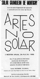 Convite da Exposição "Artes no Solar"