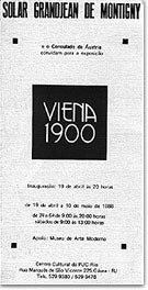 Convite da Exposição "Viena 1900"