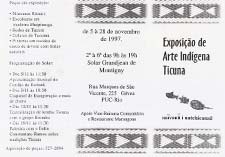 Folder da Exposição de Arte Indígena TICUNA