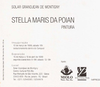 Convite da exposição "Stella Poian - Pinturas: Óleo e Aquarela"