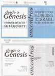 Convite das exposições "Genesis - Fotografias de Shai Ginott" e "Encontros - Arquitetura Moderna de Israel nos anos 90"